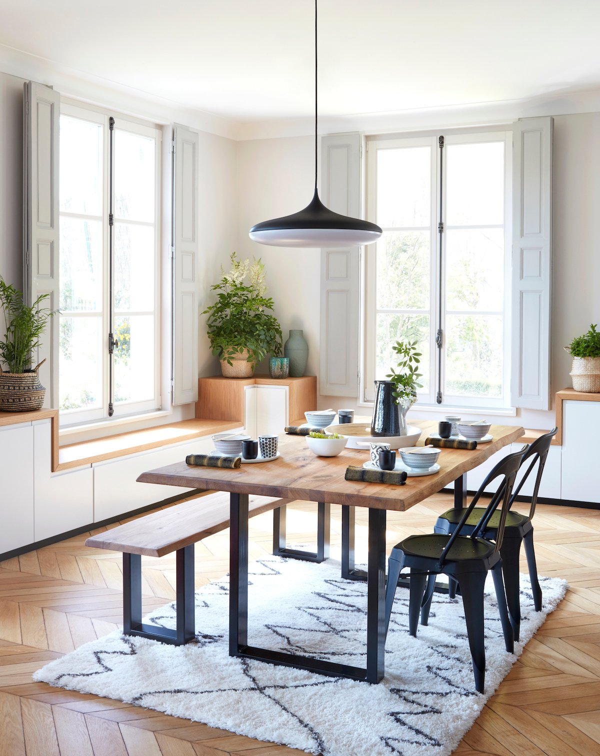 salle à manger loft scandinave campagne chic déco moderne