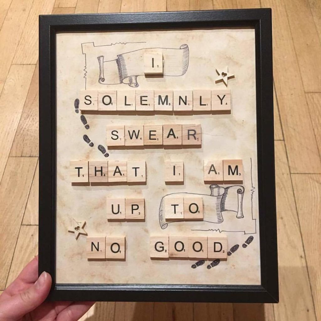 diy scrable do it yourself bois cadre original cadeau fait main - blog déco - clem around the corner