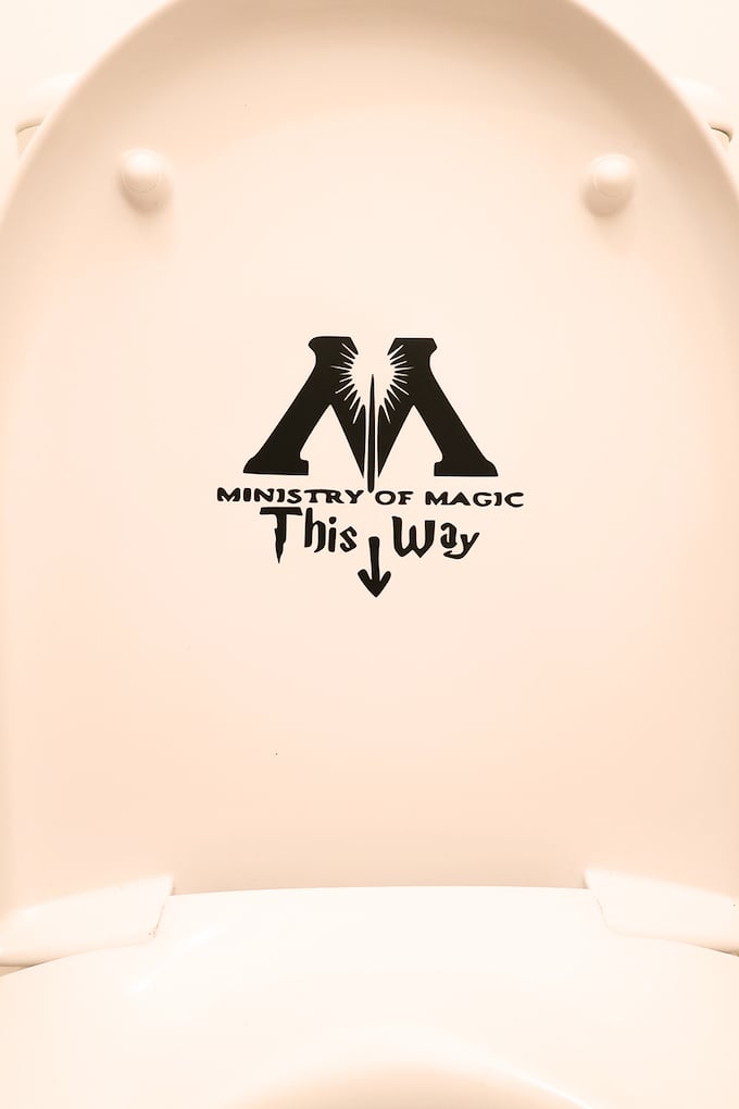 ministère de la magie idée drôle wc toilettes décoration