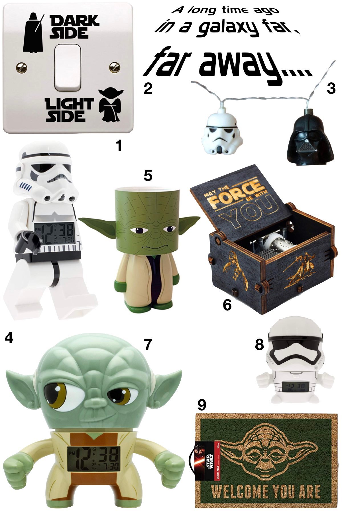 anniversaire thème star wars idée cadeau drôle yoda storm trooper dark vador - blog déco - clem around the corner