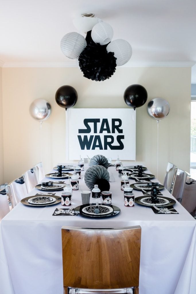 déco table à manger repas goûter anniversaire original star wars