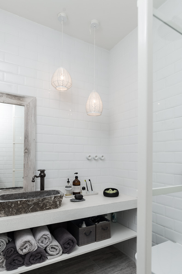 salle de bain vintage retro nuance de gris - blog déco - clem around the corner