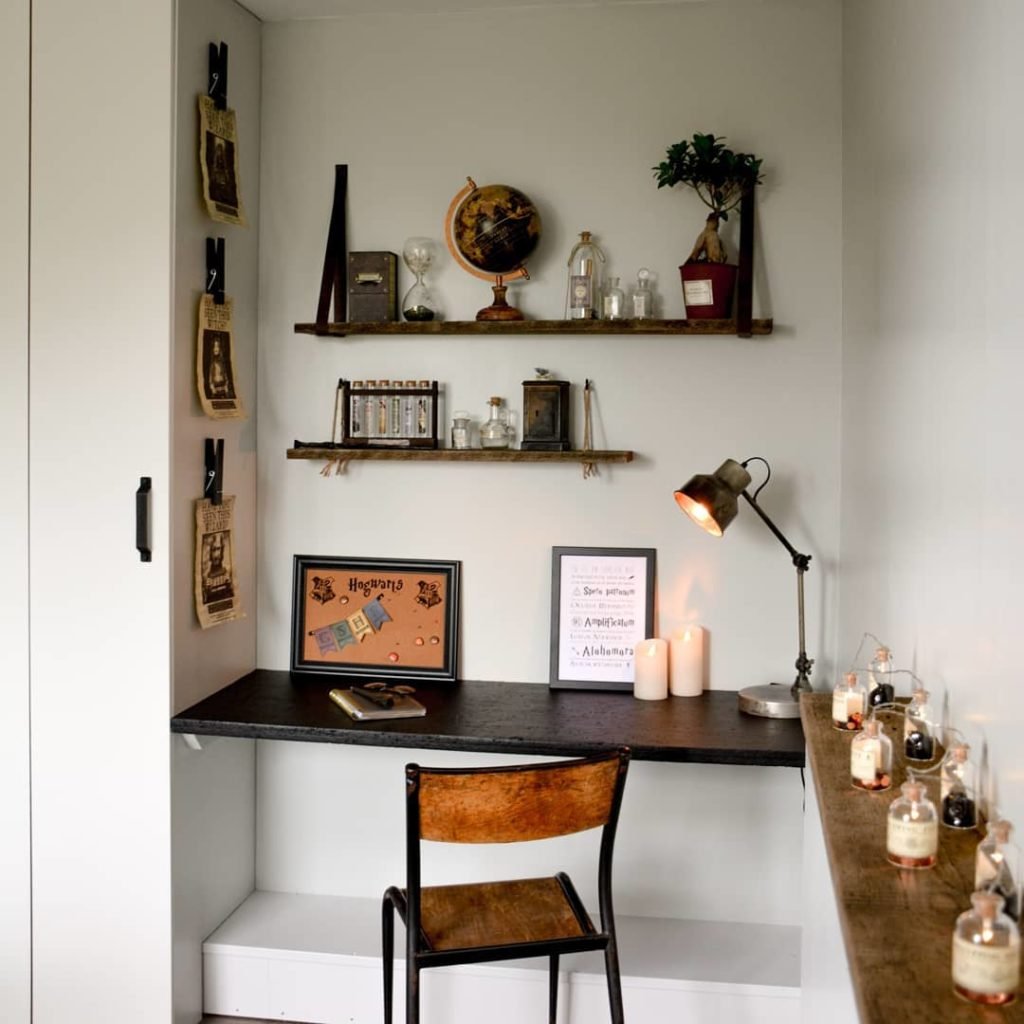 coin bureau chambre enfant thème harry potter chic ado design - clem around the corner