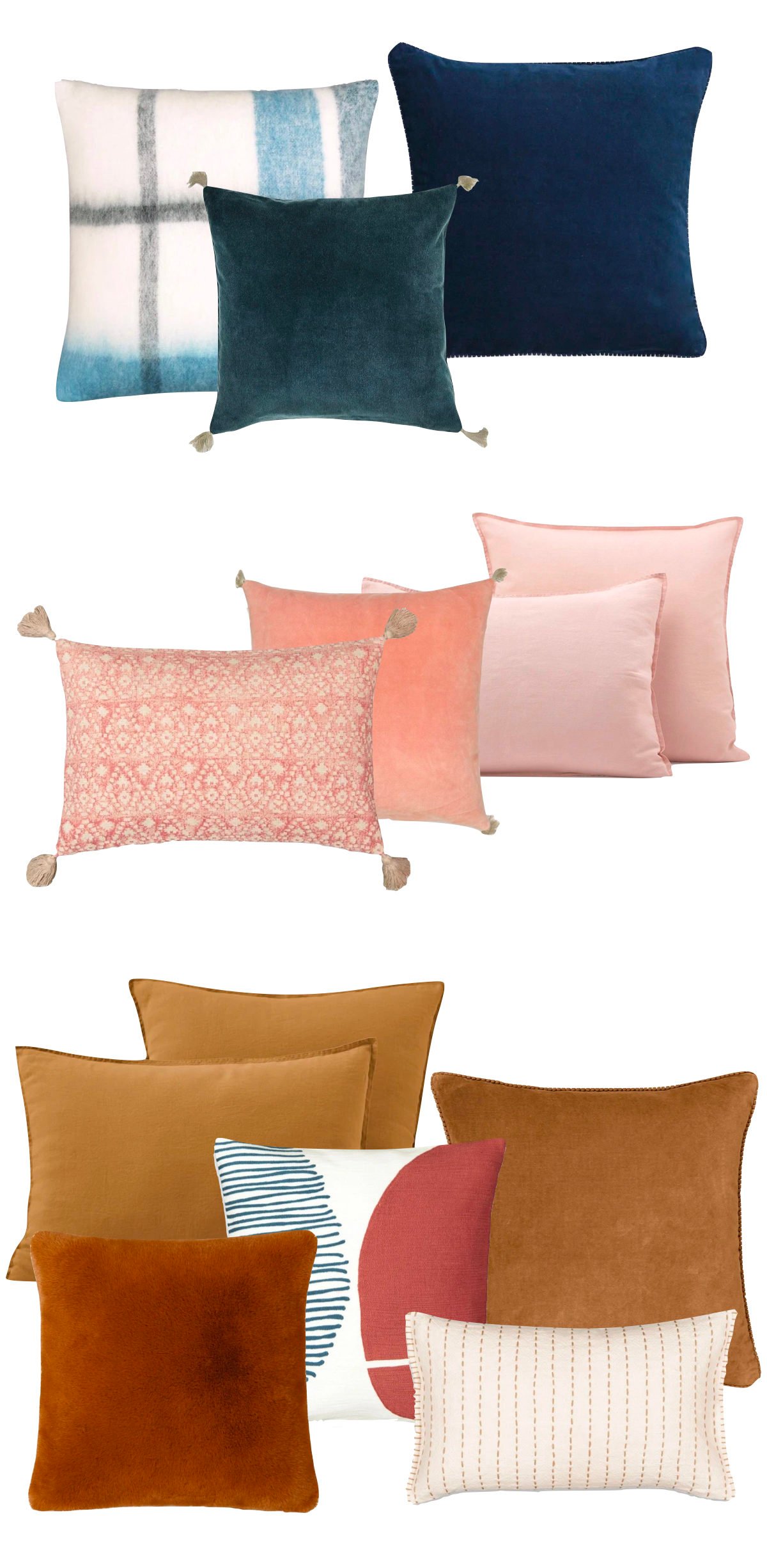 comment choisir ses coussins d'intérieur assortiment harmonie dégradé couleur camaïeu - blog déco - clem around the corner