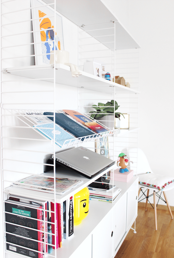 bibliothèque modulable blanche bois filaire métallique design - blog déco - clem around the corner