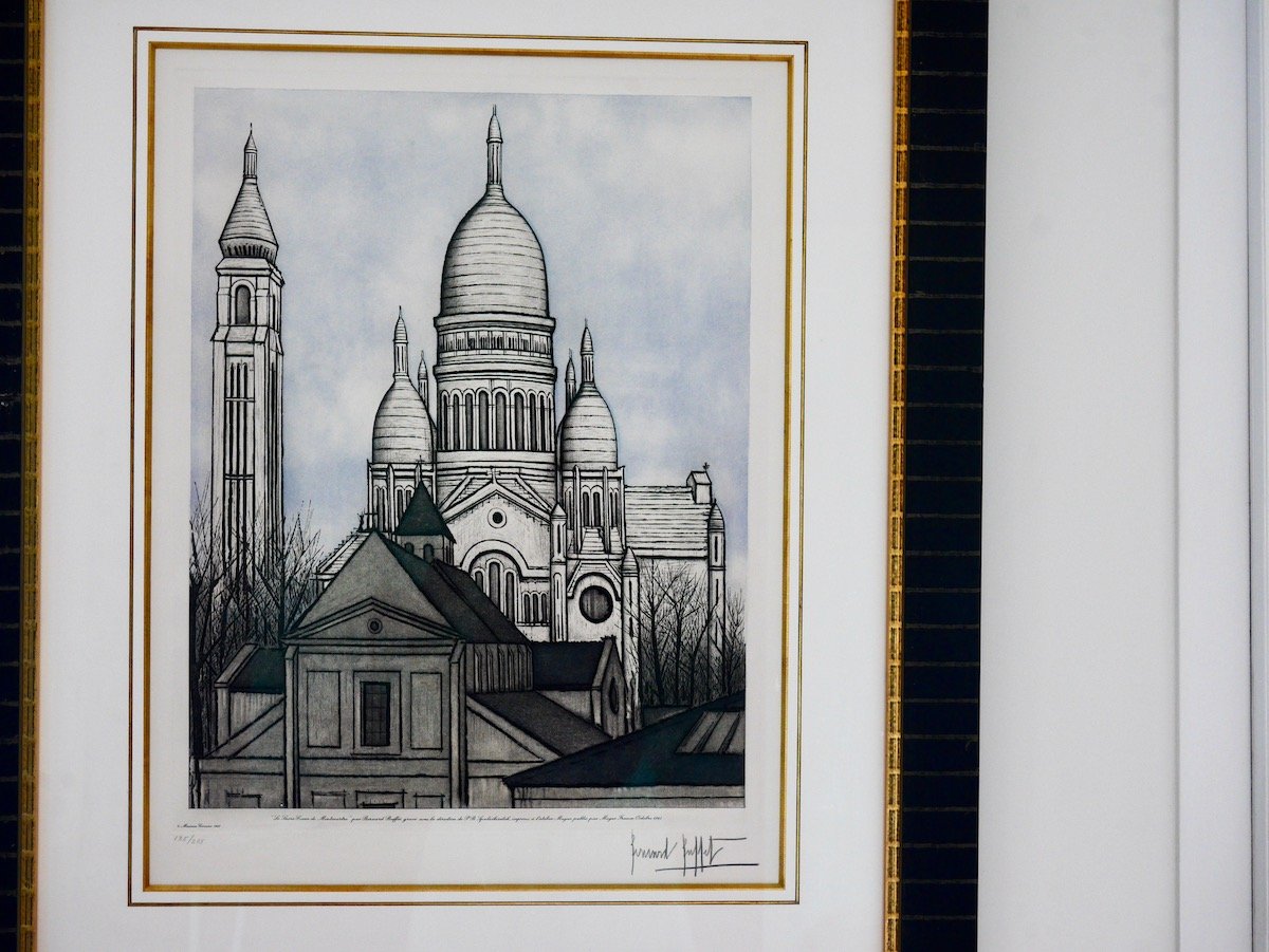lithographie Bernard Buffet dessin crayon fusin Sacre Coeur Montmartre