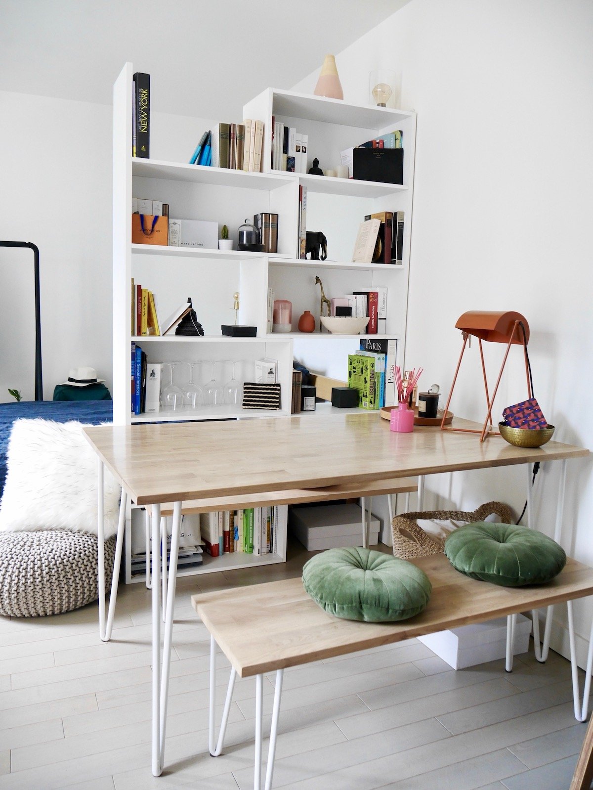 séparation lit salle à manger studio bien agencé meublé malin étudiant conseil