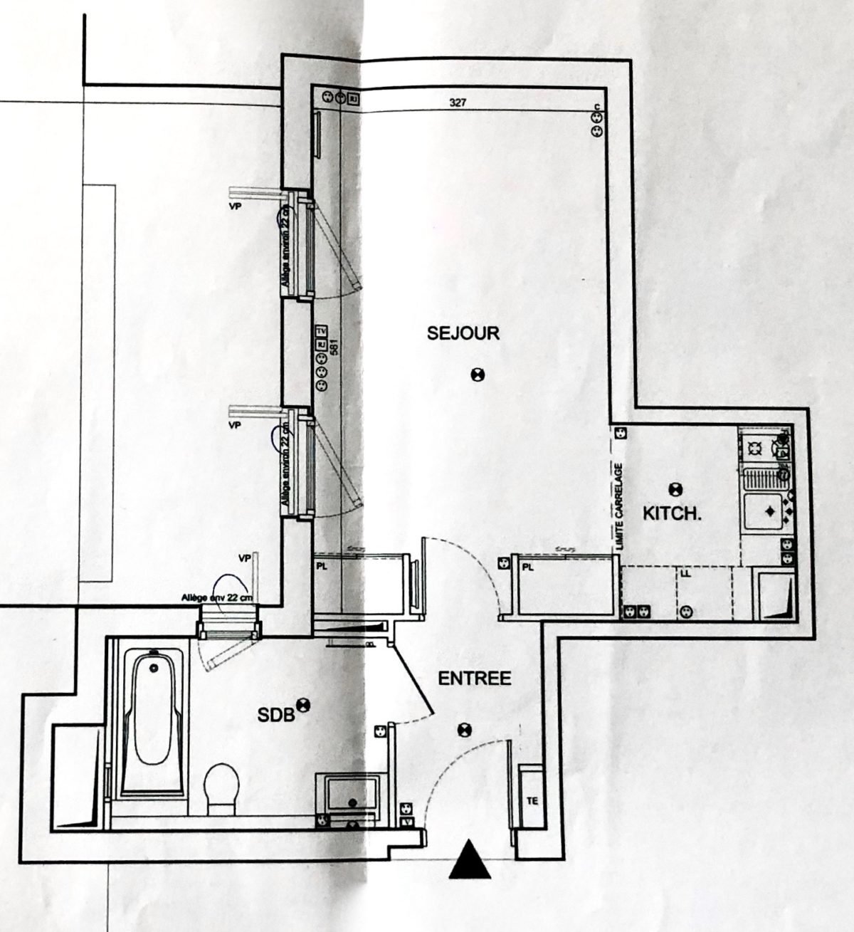 plan appartement studio pris 25m2 cogedim impasse marie blanche clematc