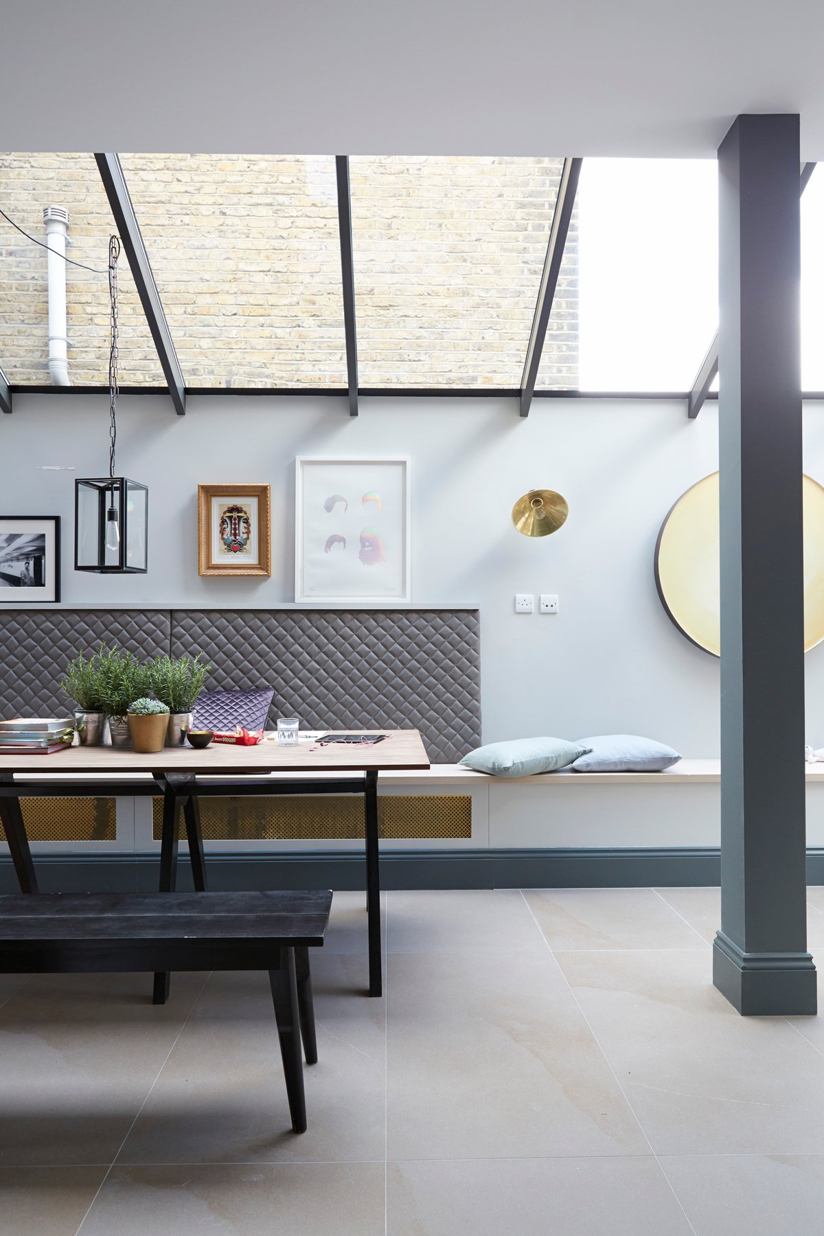 salle à manger design tendance verrière banquette - clematc