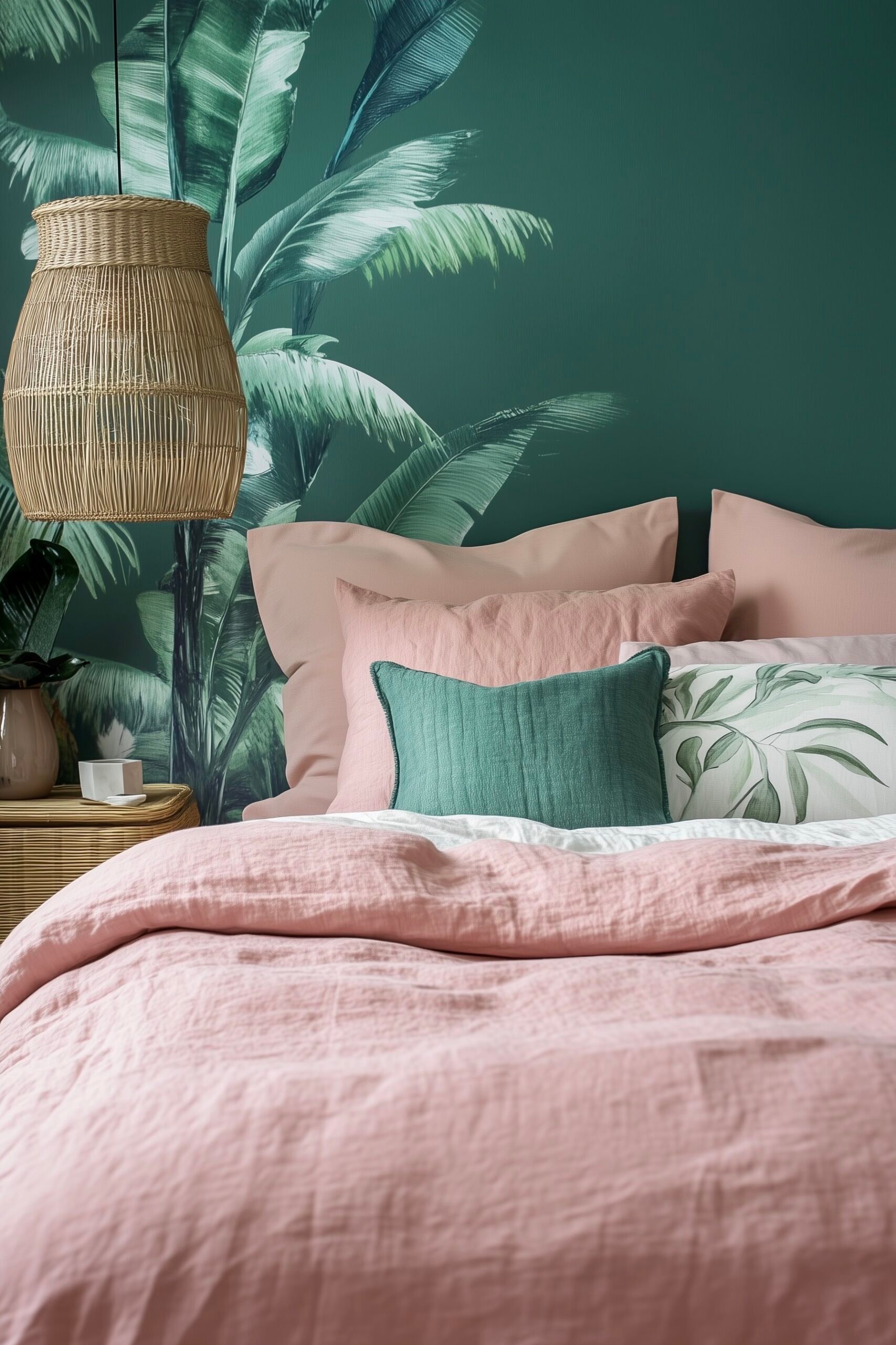 chambre thème tropical romantique papier peint