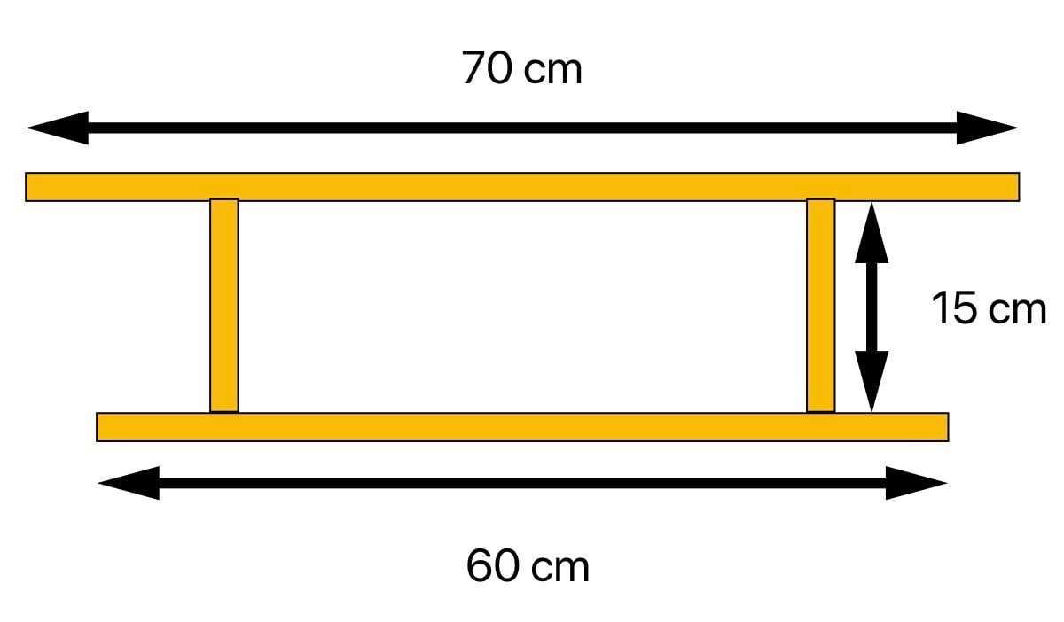 schéma découpe comment fabriquer une étagère avion DIY en bois clem around the corner