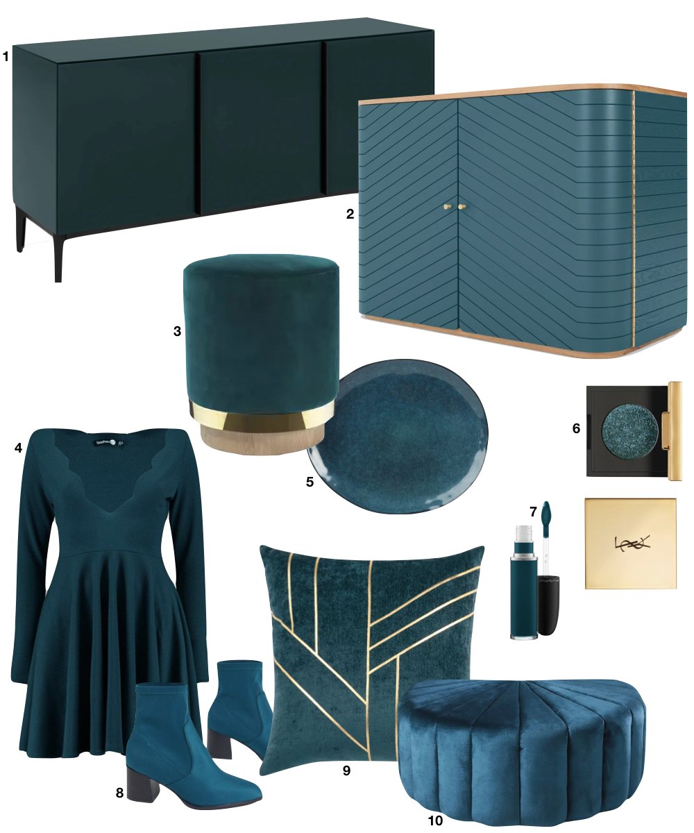 produit article bleu pétrole doré cadeaux noël clematc