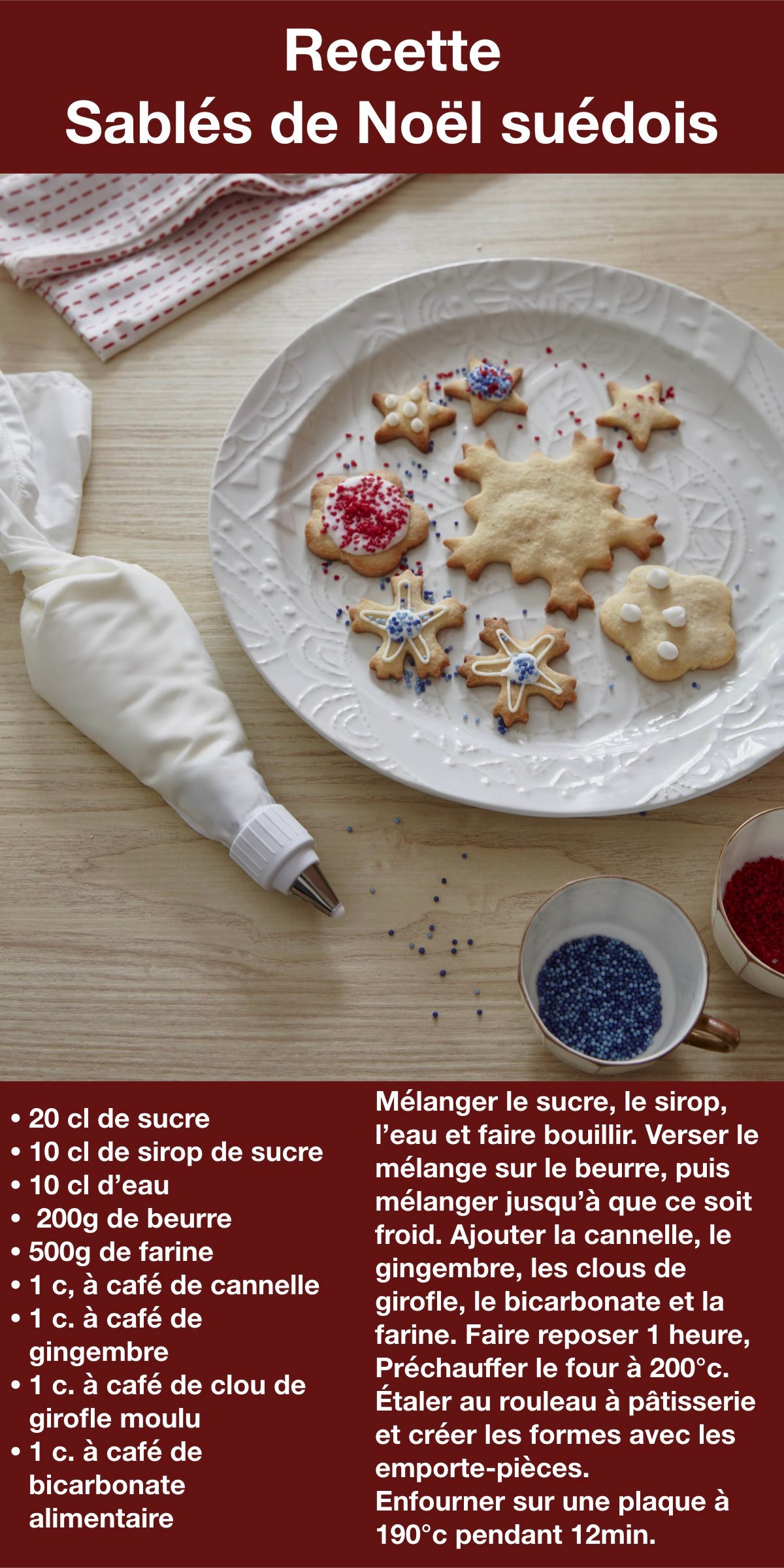 recette sablé suédois Noël cannelle gingembre ikea cuisine biscuit