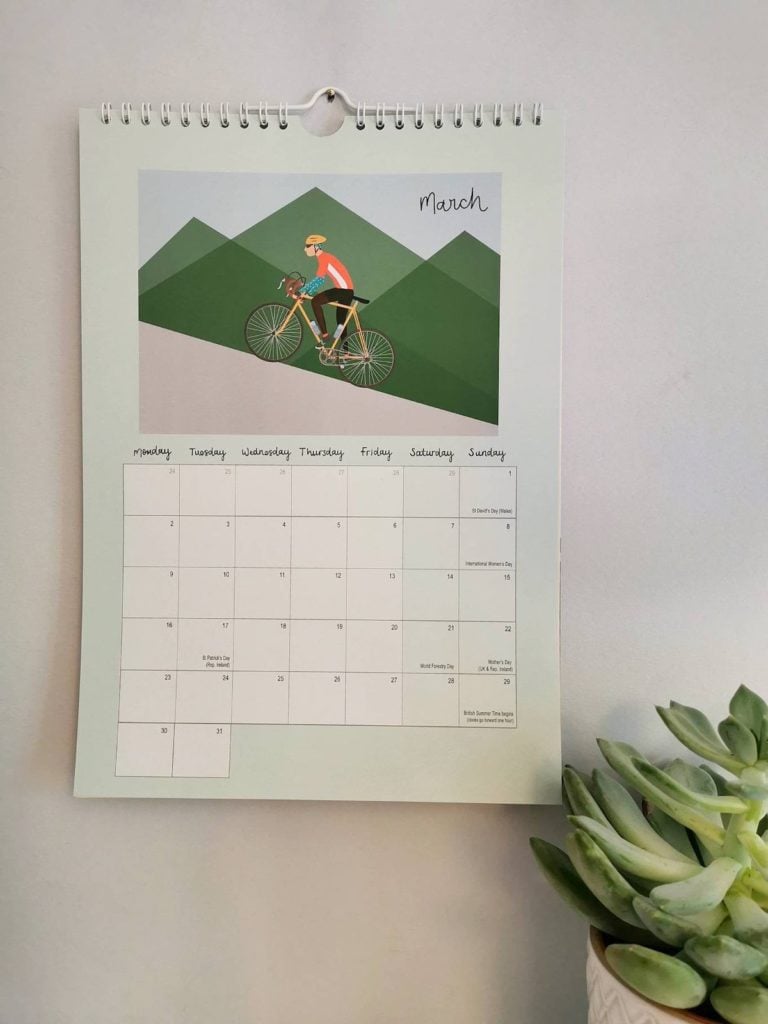 planning illustration activité extérieure vélo