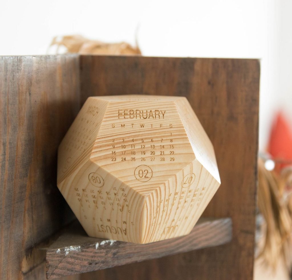 calendrier 2020 original bois cube blog déco