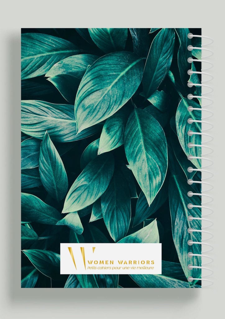 agenda feuille tropicale modèle spiral