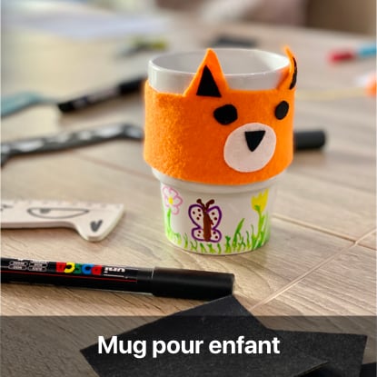 diy bricolage enfant activité manuelle mug personnalisé feutre posca porcelaine