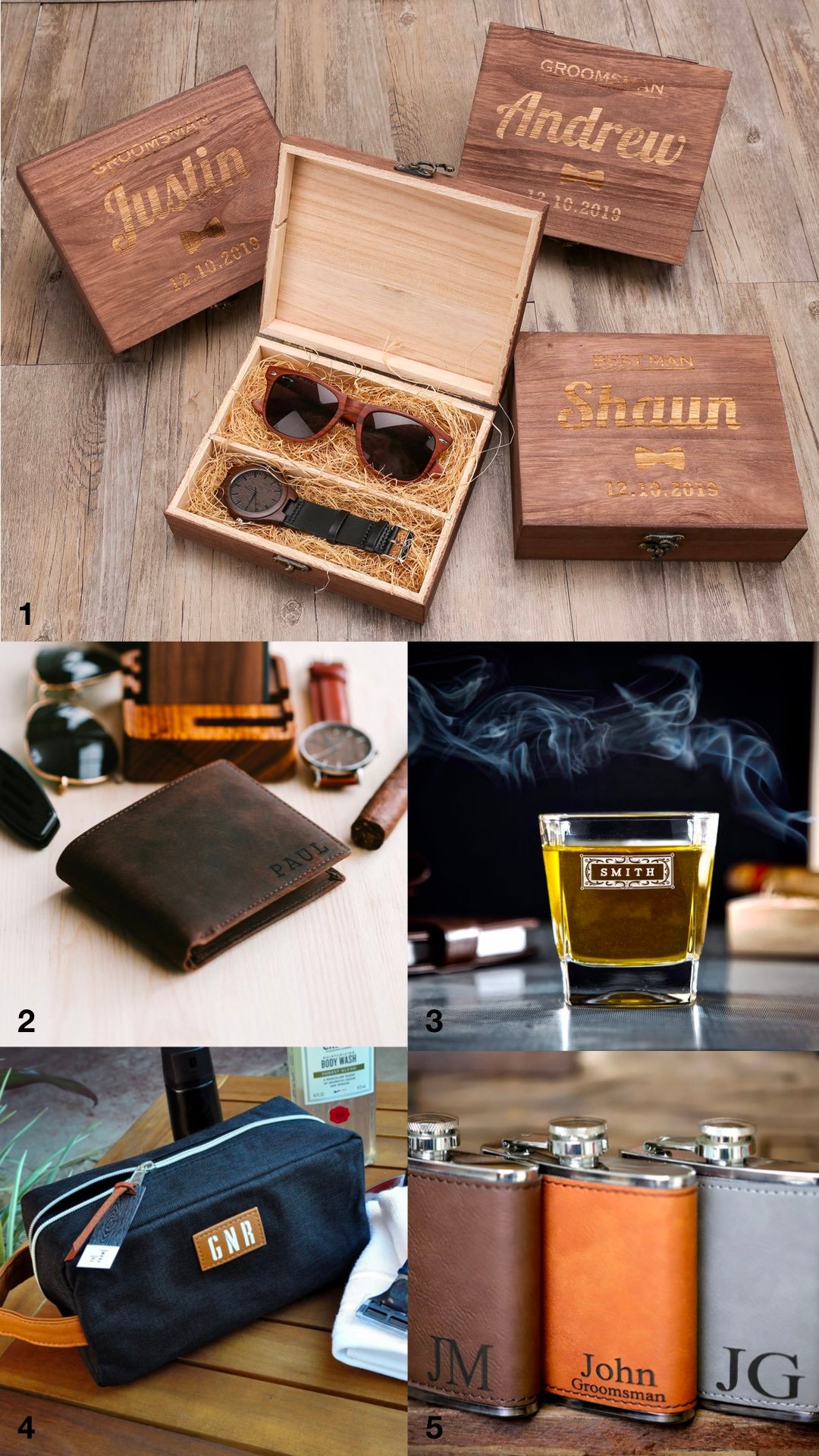 idée cadeau de Noël personnalisé homme témoin initiale mariage souvenir - blog clem around the corner