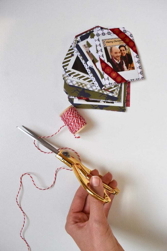 calendrier de l'avent instax personnalisé scrapbooking enfant bricolage ficelle