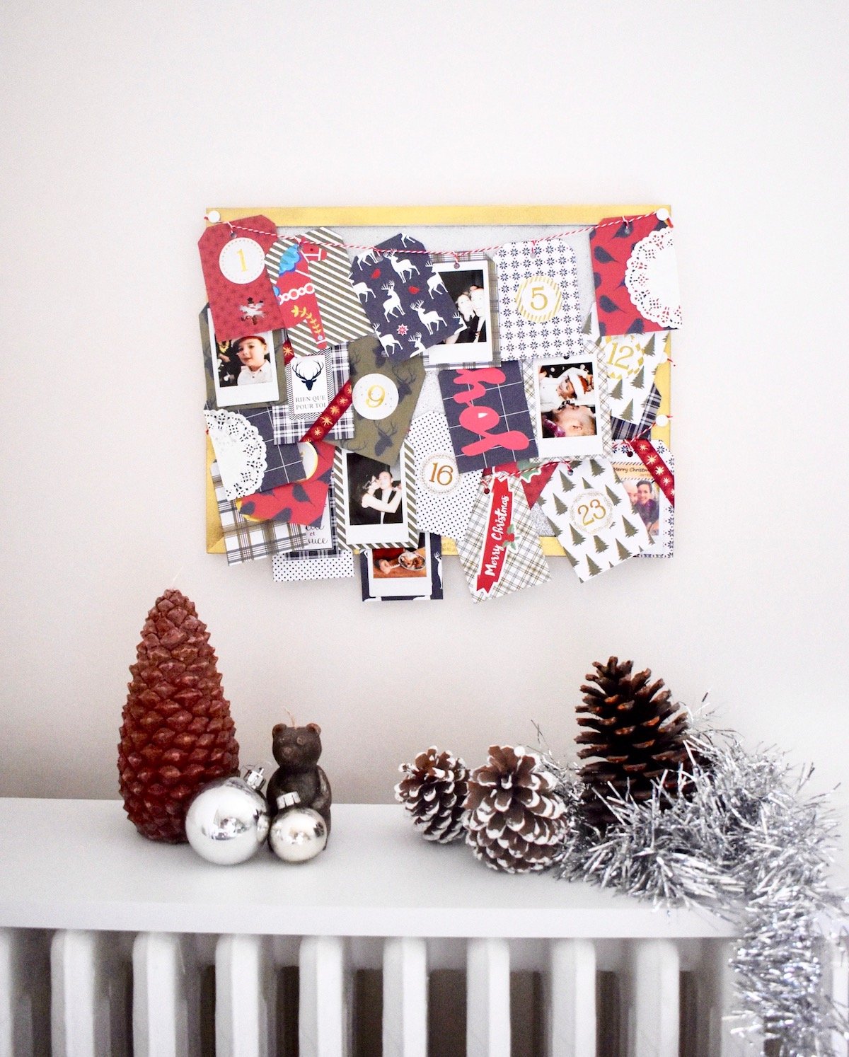 comment confectionner fabriquer calendrier de l'avent instax photo souvenir voyage famille