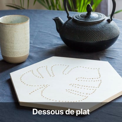 dessous de plat monstera tutoriel - blog diy création déco - clem around the corner
