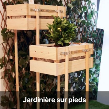 bricolage jardinière sur pieds tutoriel - blog diy création déco - clem around the corner