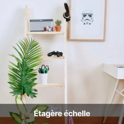 étagère échelle à fabriquer pas cher tutoriel - blog diy création déco - clem around the corner