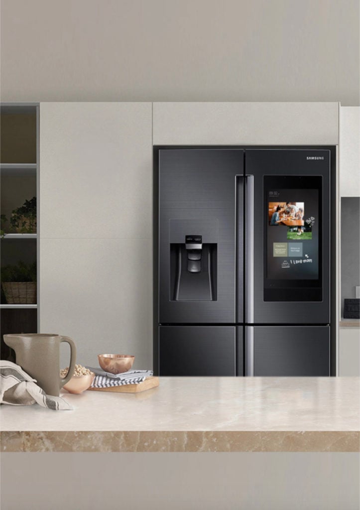 frigo samsung 2.0 hi tech familyhub tendance design kitchen - clematc
