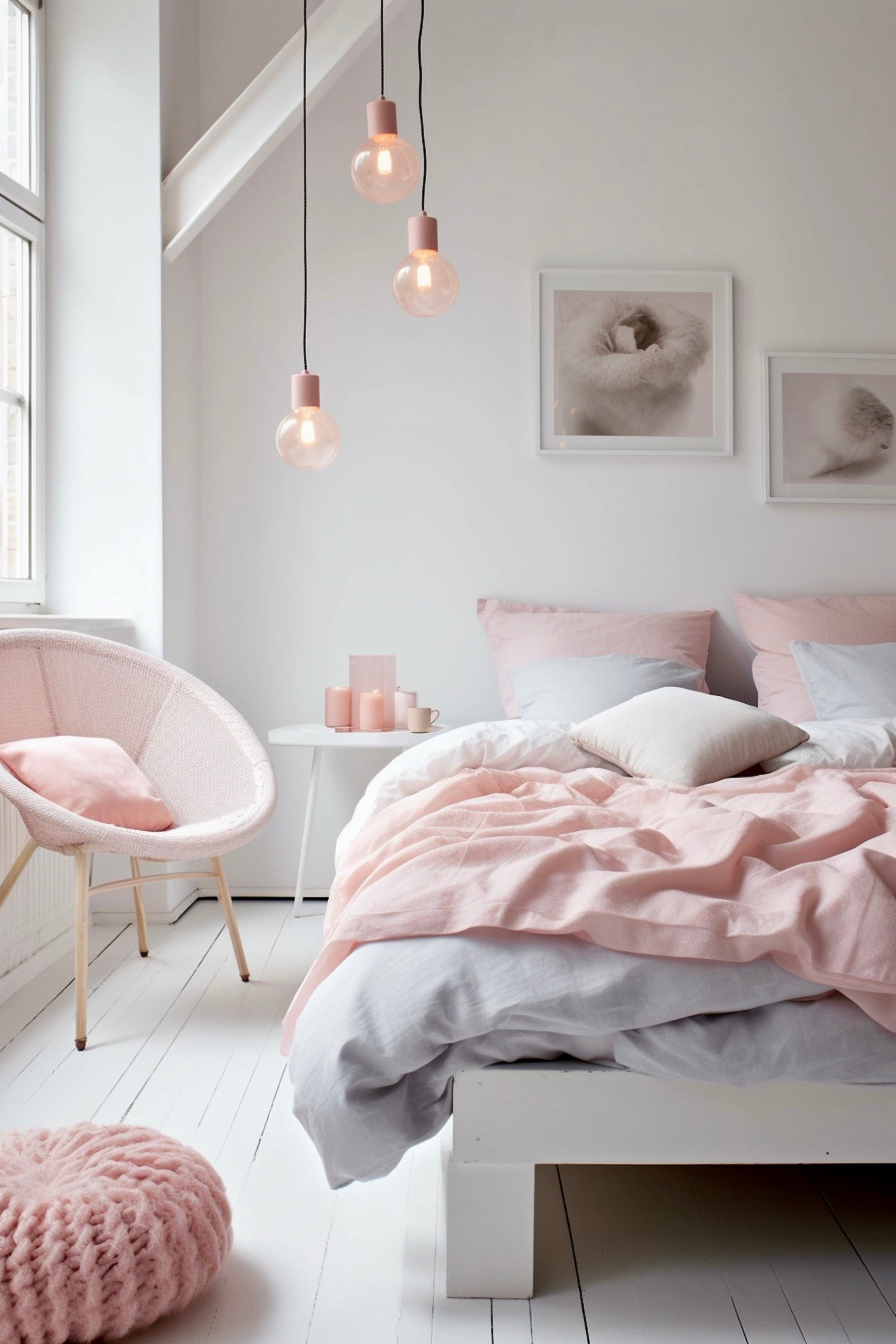 chambre ado fille lumineuse parquet blanchi