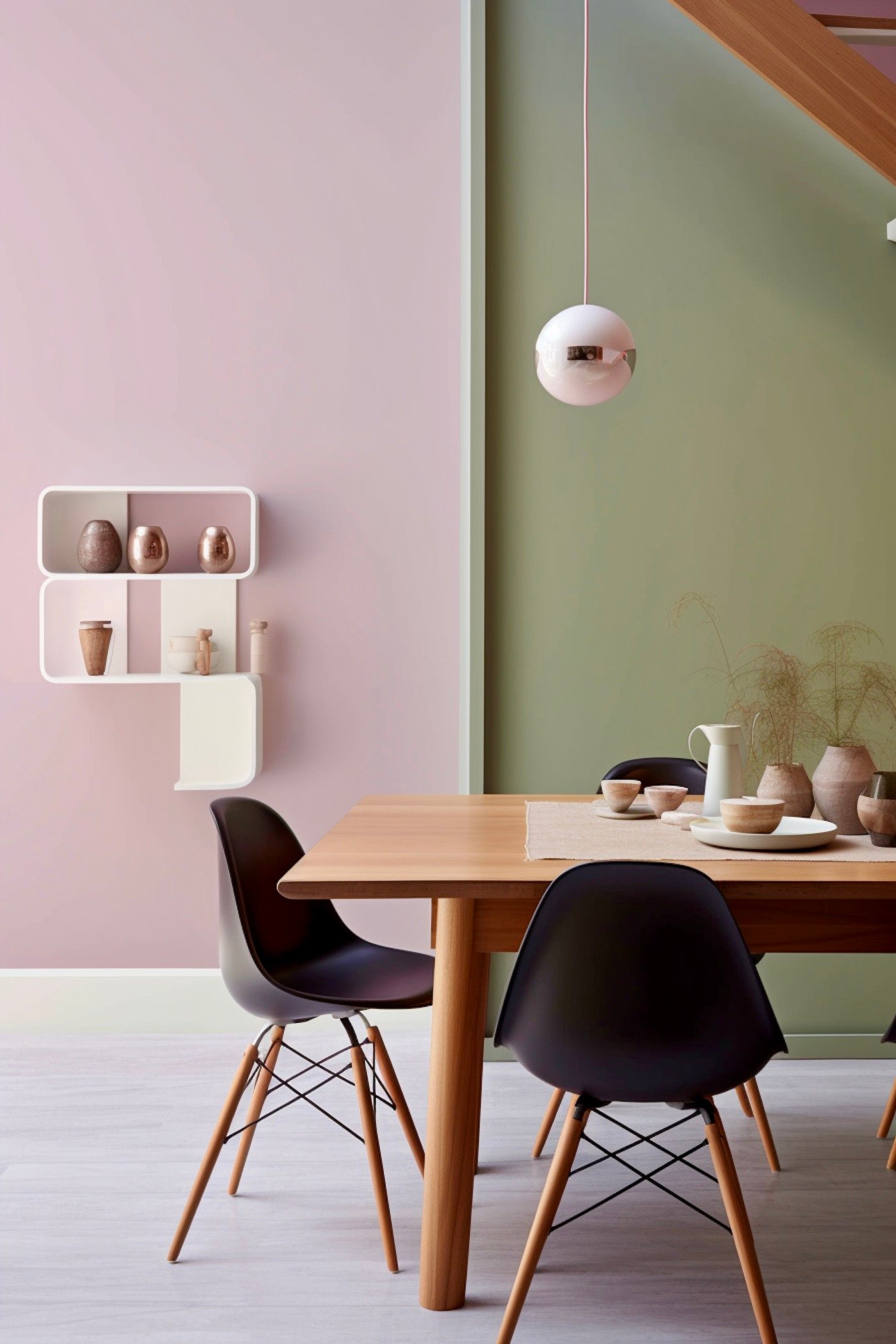 couleurs complémentaires déco violet parme vert olive