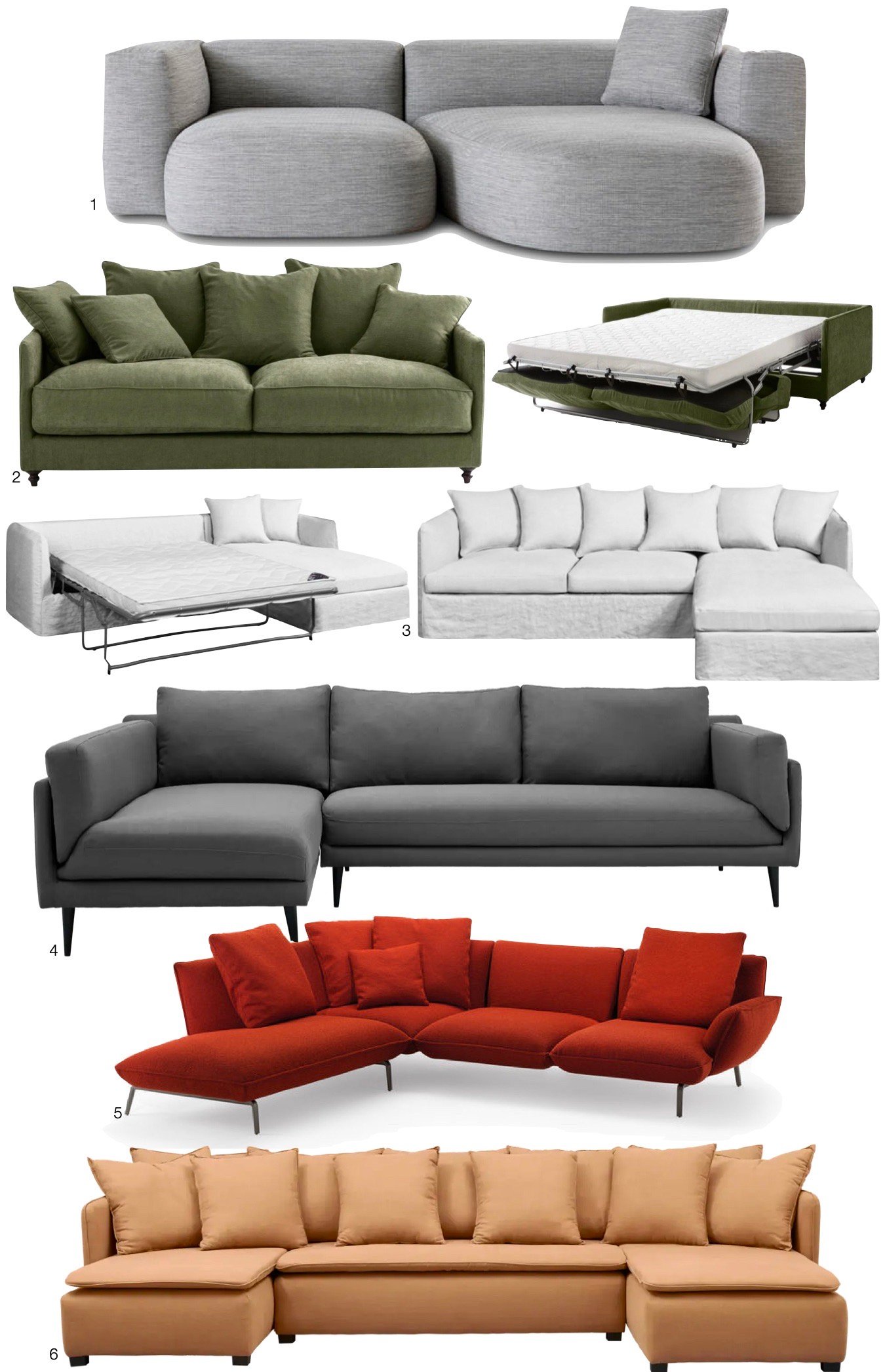 différente forme canapé avantage sélection déco