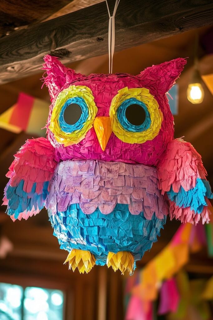 diy chouette hibou 3d papier crépon