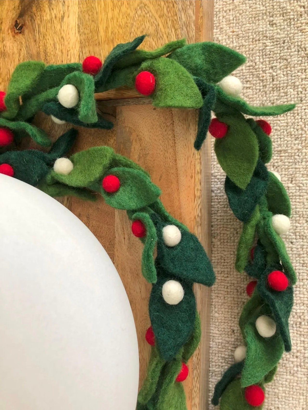 guirlande faux sapin feutrine décoration scandinave