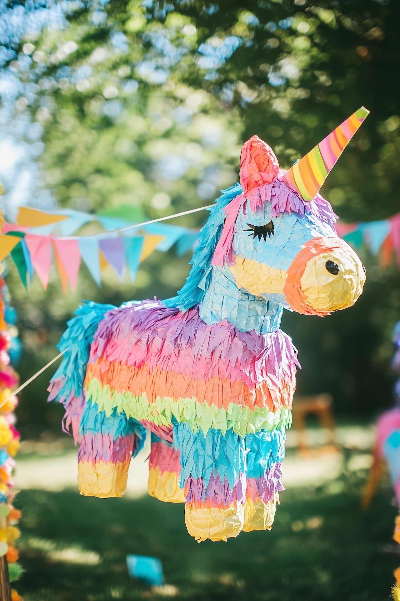 licorne statuette à casser papier crépon tutoriel