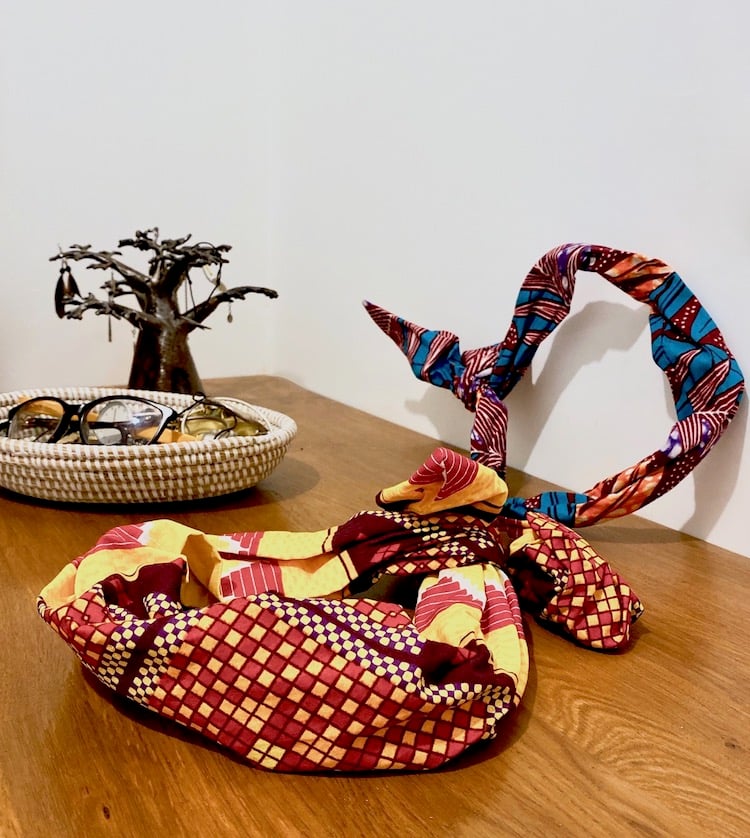 headband home max wax artisanat Sénégal noeud tissu africain cheveux