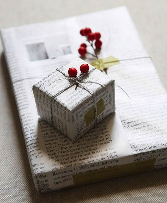 upcycling recylcage emballage cadeau noël écolo écologique éco-responsable journal