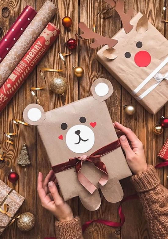 activité manuelle facile enfant papier cadeau renne découpage - blog déco - clem around the corner