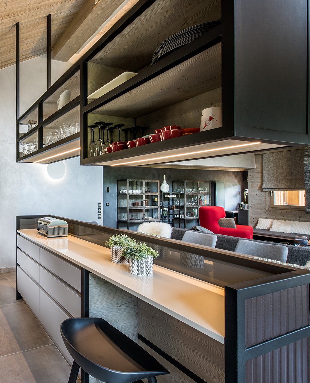 cuisine moderne style industriel gris marron blog déco