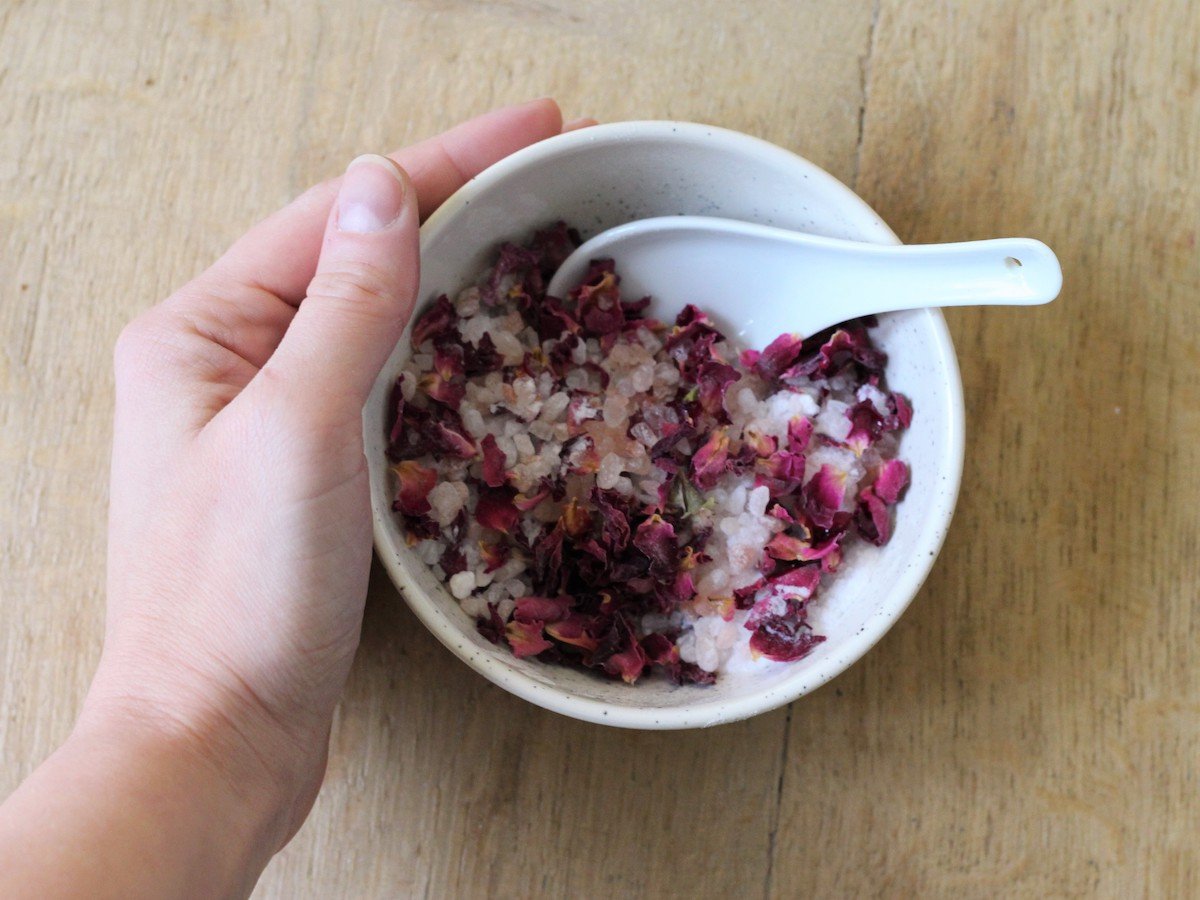 recette bien-être écologique cosmétique sel de bain - blog maison - clem around the corner