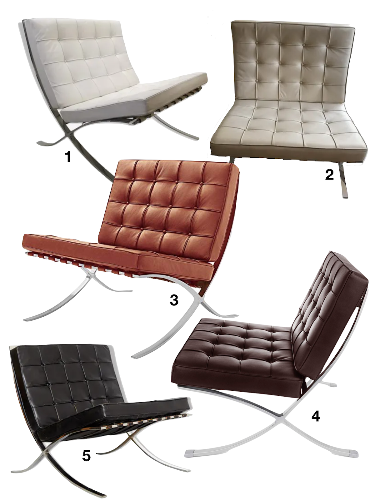 shopping liste chaise fauteuil barcelone barcelona selency - blog déco - clematc