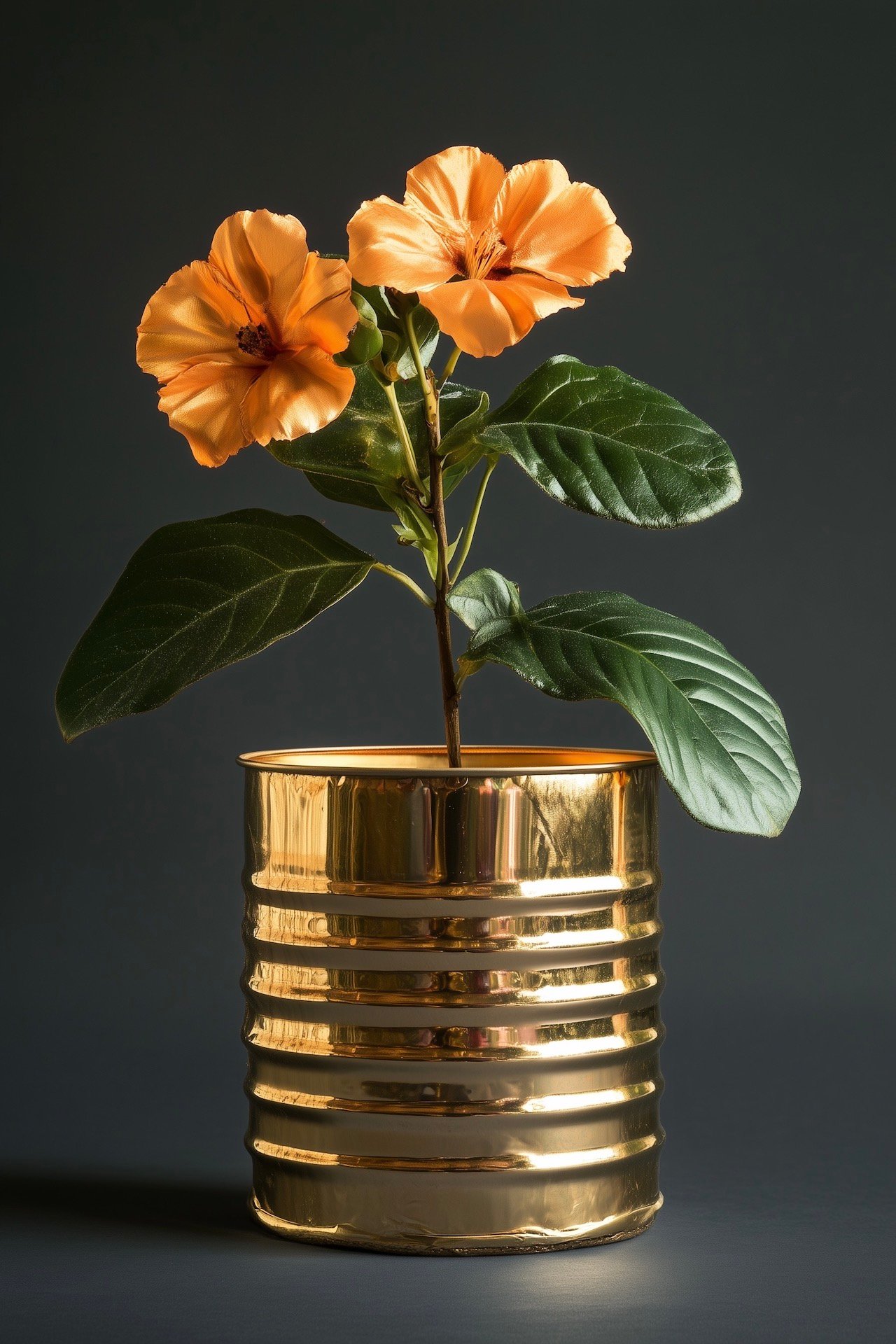 idée décoration pas chère à faire soi-même pot fleur métallique