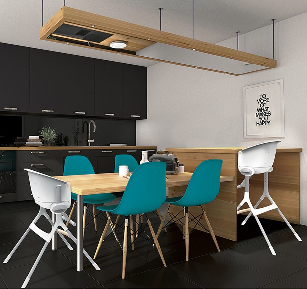 préparer l'arrivée de bébé chaise haute évolutive télescopique design confortable sécurité