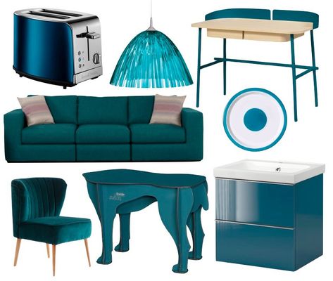 décoration salon couleur bleu canard paon maison intérieur meuble - blog déco clemaroundthecorner