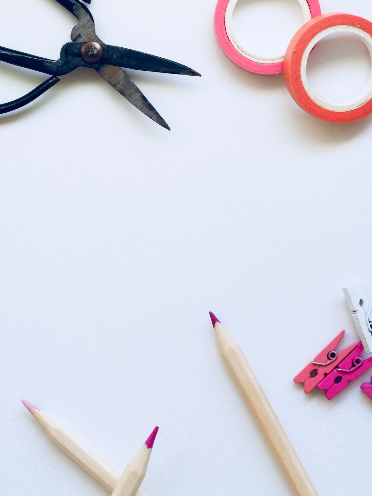 accessoire bureau fantaisiste rose orange