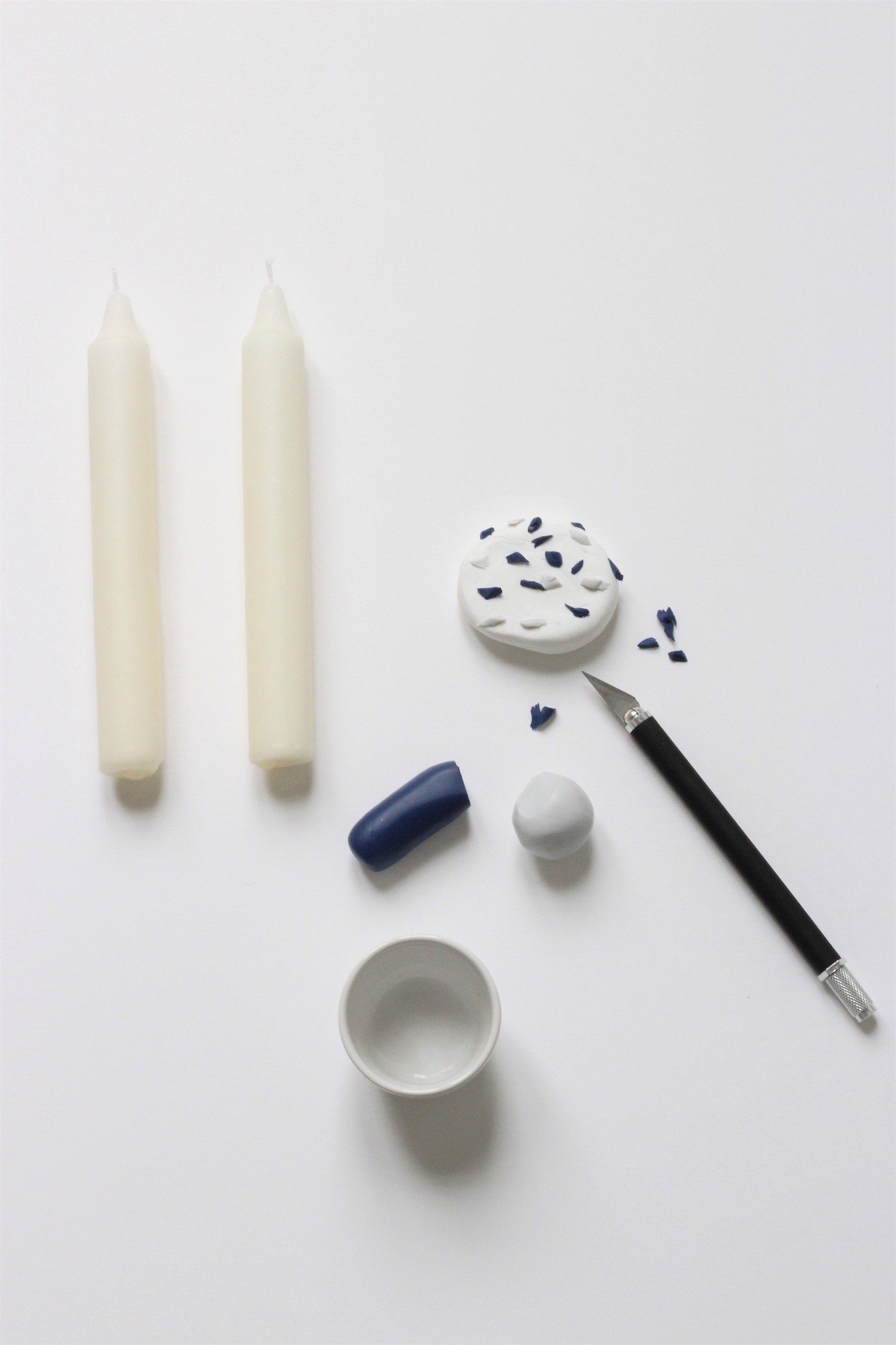 bougeoir diy en pâte Fimo original activité bricolage enfant mercredi