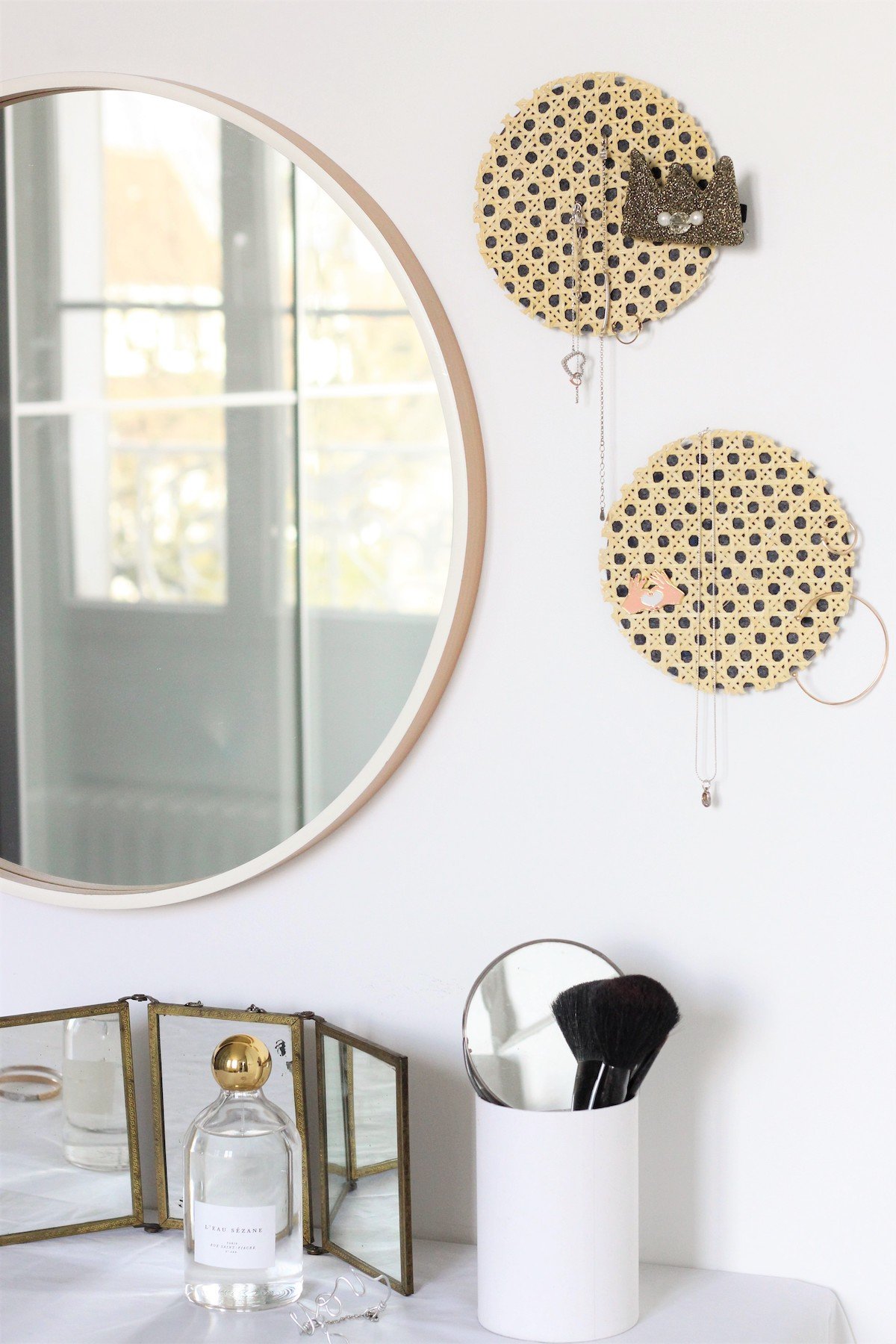 comment fabriquer porte bijoux diy cannage idée cadeau fête des mères fait main