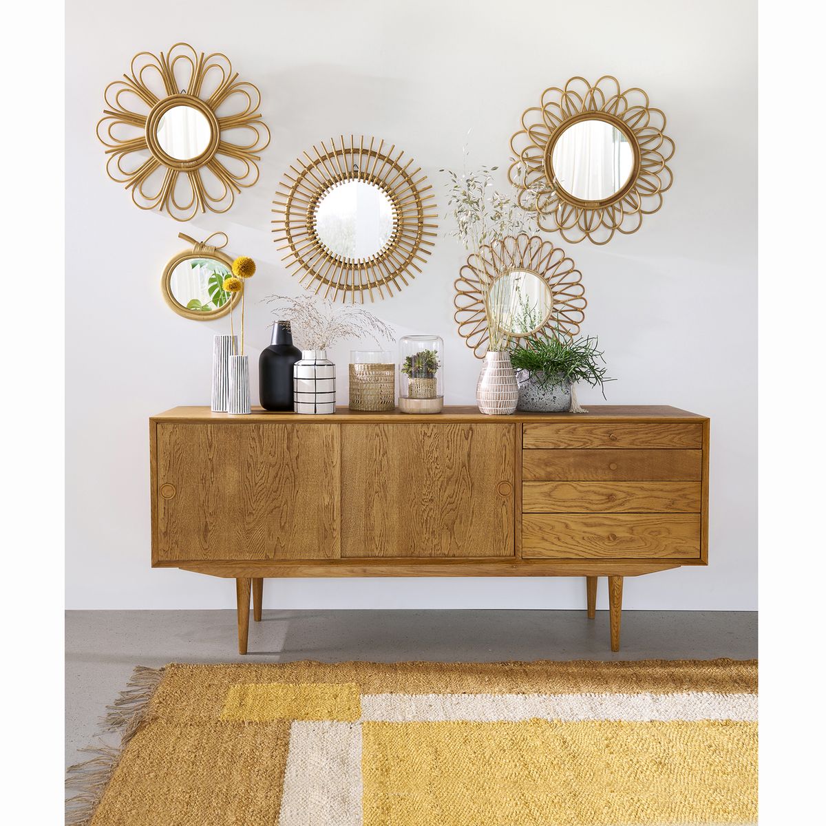 différence entre retro et vintage design console buffet pas cher bois 60s - blog déco clematc