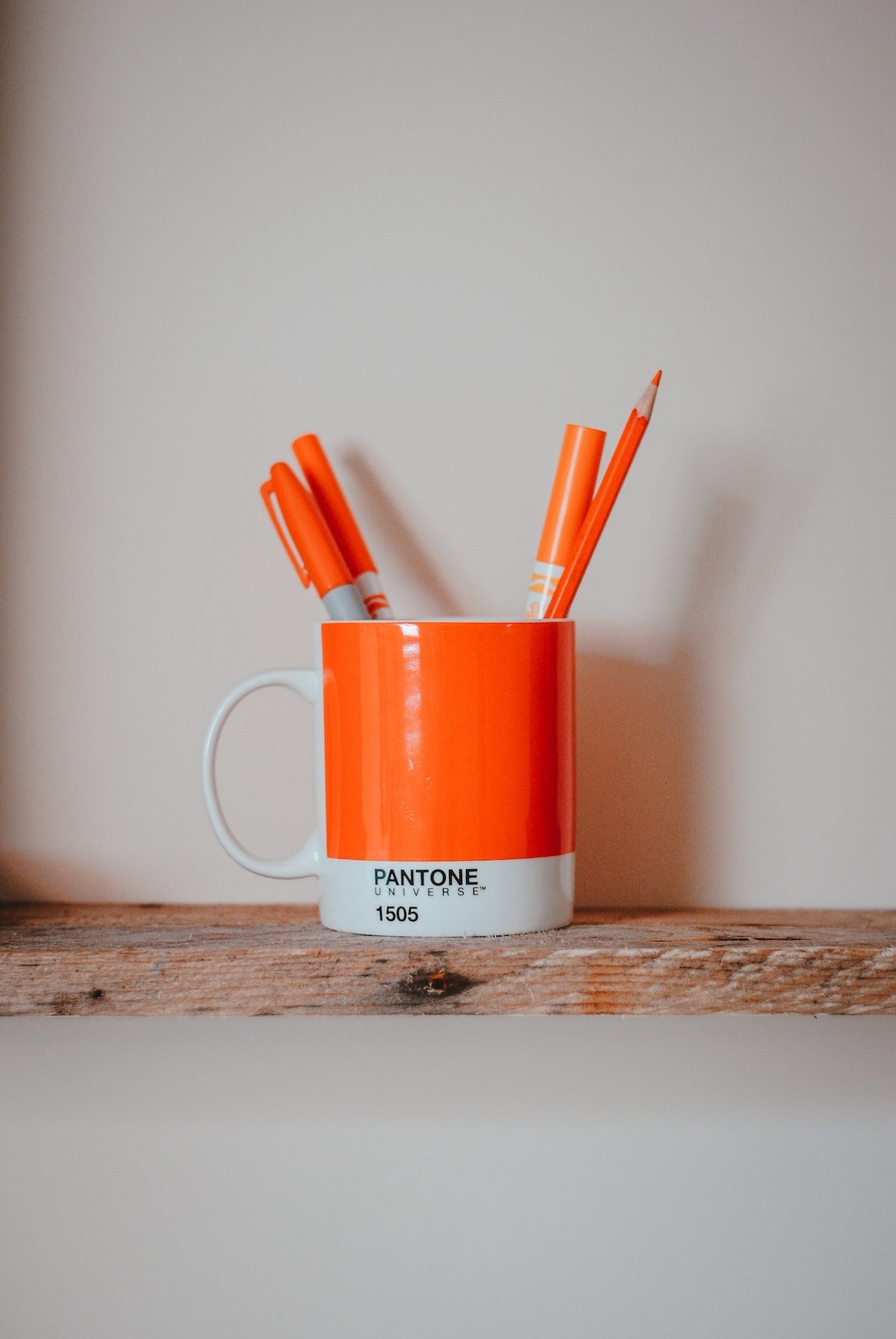 mug pantone déco orange tasse fluo pot à crayon