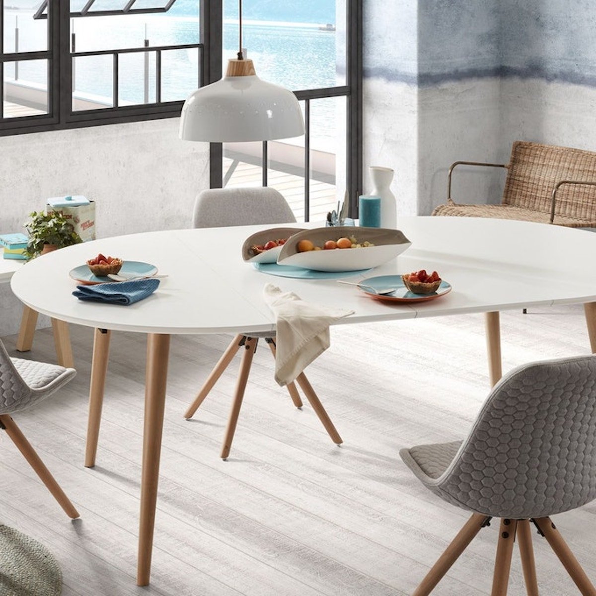 table ronde à rallonge extensible - blog déco - clematc