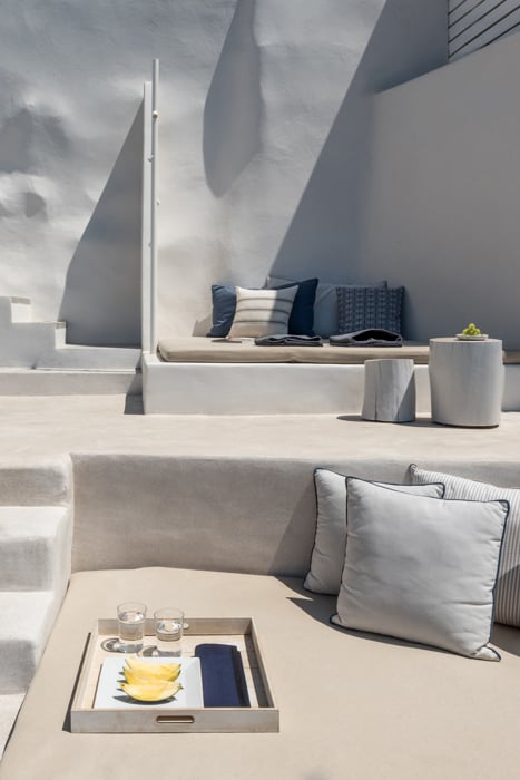 maison Santorin Grèce villa Crète blanc batiment architecture